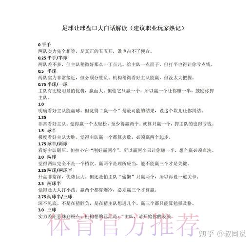 世界杯足球赛让球盘口全面深度剖析