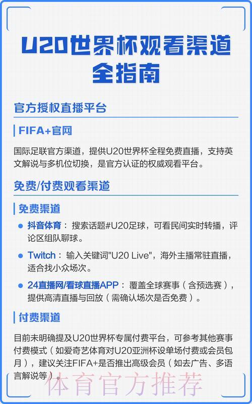 免费收看世界杯直播的官方正版渠道大全 免费收看世界杯直播的官方正版渠道大全